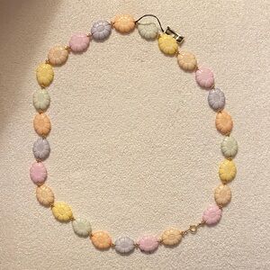 Pastel Floral Beaded Necklace